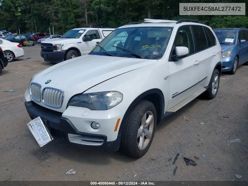 2010 BMW X5 xDrive30I VIN: 5UXFE4C58AL277472 Lot: 40080445