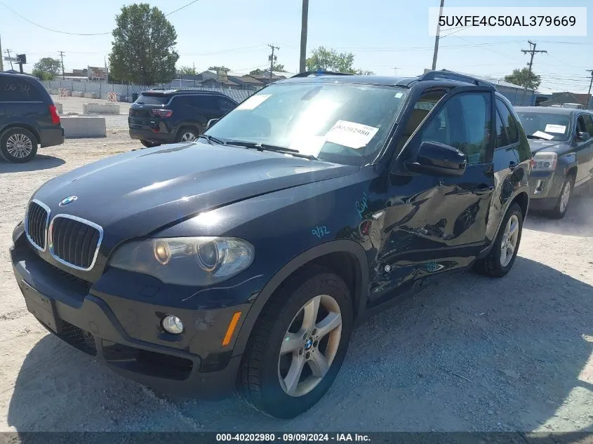 2010 BMW X5 xDrive30I VIN: 5UXFE4C50AL379669 Lot: 40202980