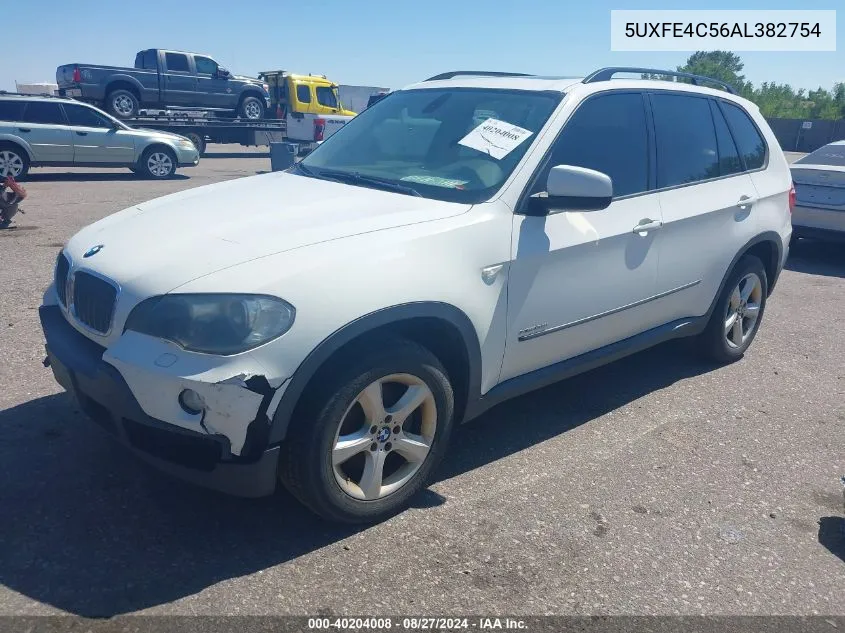 2010 BMW X5 xDrive30I VIN: 5UXFE4C56AL382754 Lot: 40204008