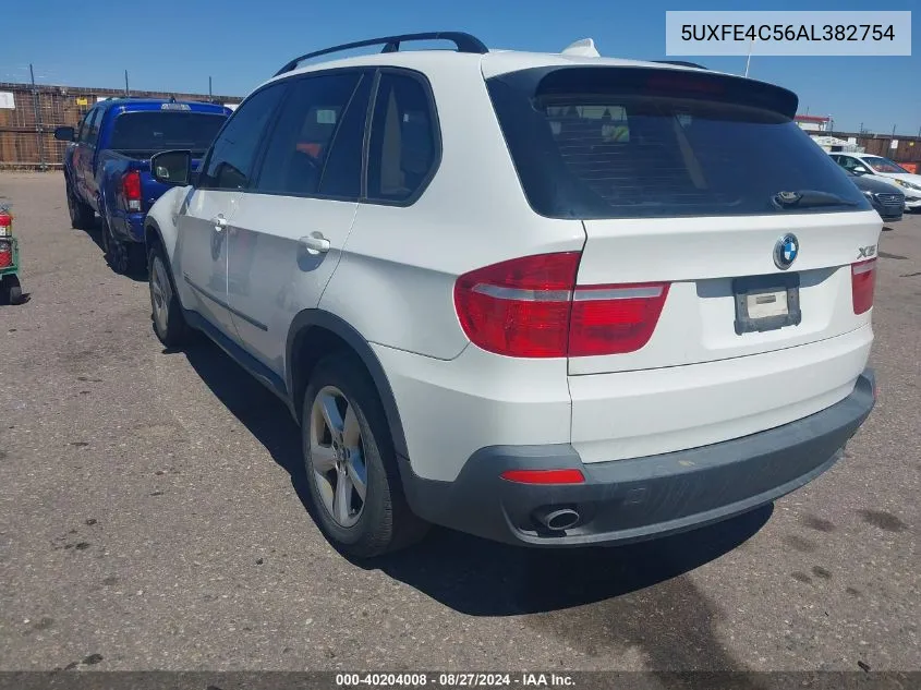 2010 BMW X5 xDrive30I VIN: 5UXFE4C56AL382754 Lot: 40204008