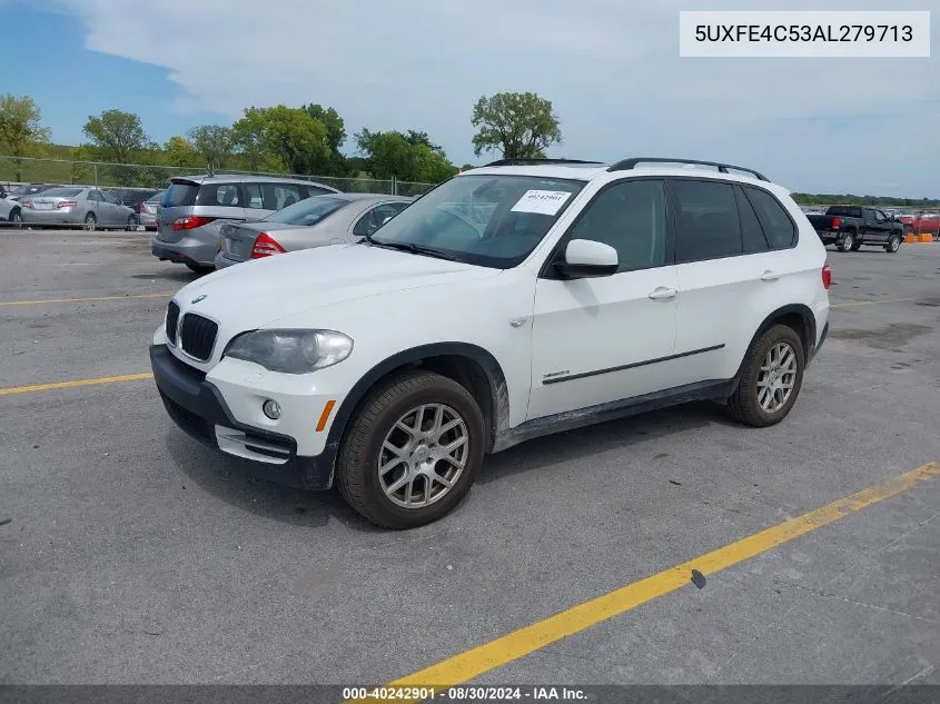 2010 BMW X5 xDrive30I VIN: 5UXFE4C53AL279713 Lot: 40242901