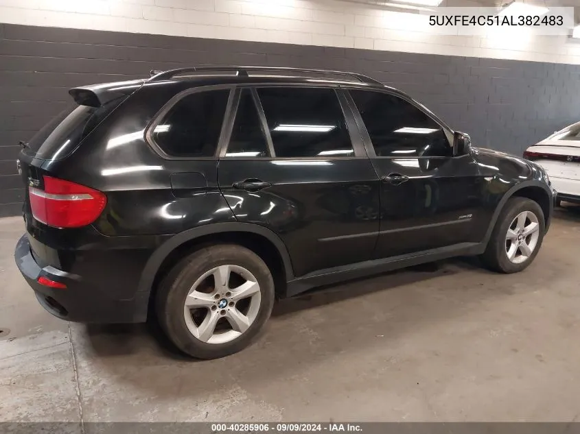 2010 BMW X5 30I VIN: 5UXFE4C51AL382483 Lot: 40285906