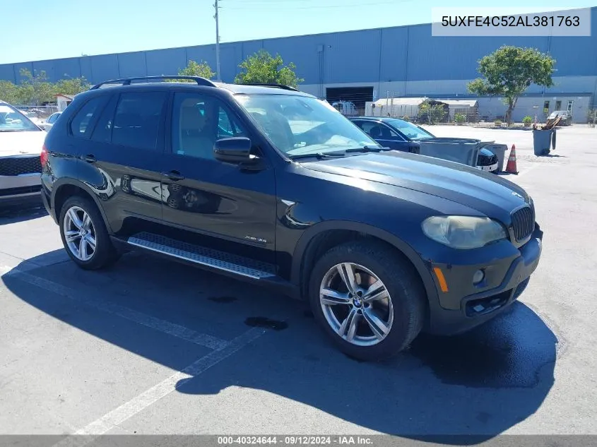 2010 BMW X5 xDrive30I VIN: 5UXFE4C52AL381763 Lot: 40324644