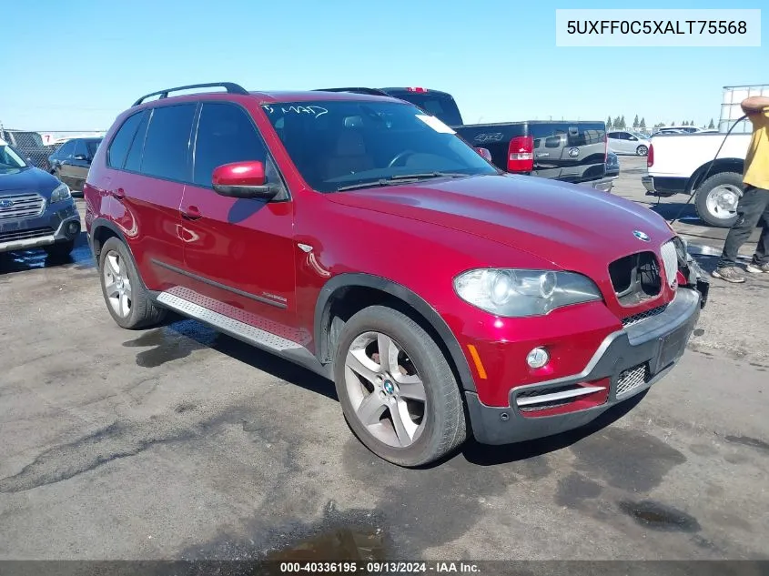 2010 BMW X5 xDrive35D VIN: 5UXFF0C5XALT75568 Lot: 40336195