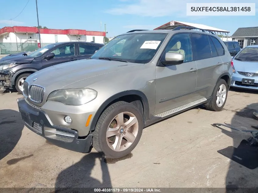 5UXFE4C58AL381458 2010 BMW X5 xDrive30I