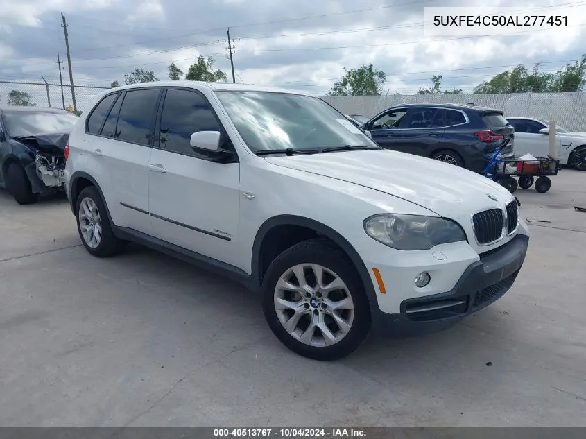 2010 BMW X5 xDrive30I VIN: 5UXFE4C50AL277451 Lot: 40513767