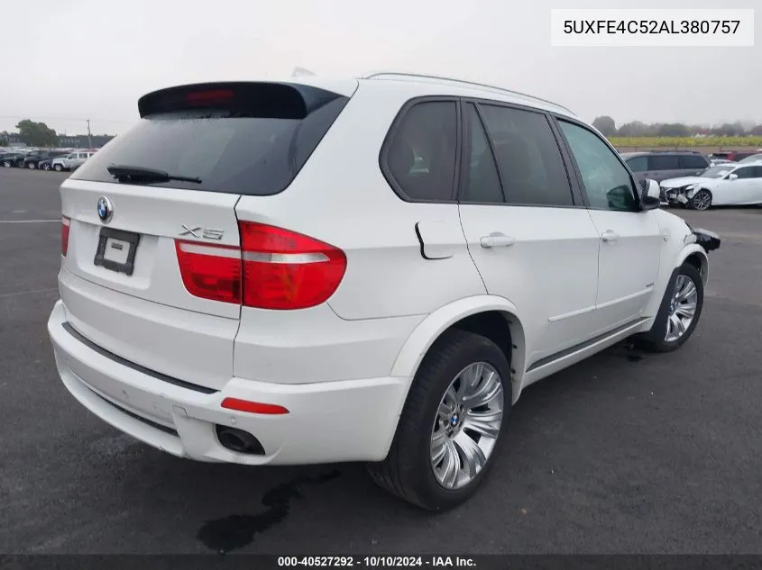 2010 BMW X5 xDrive30I VIN: 5UXFE4C52AL380757 Lot: 40527292