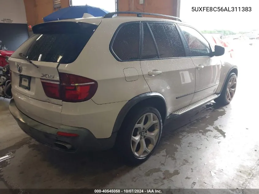 2010 BMW X5 xDrive48I VIN: 5UXFE8C56AL311383 Lot: 40545058