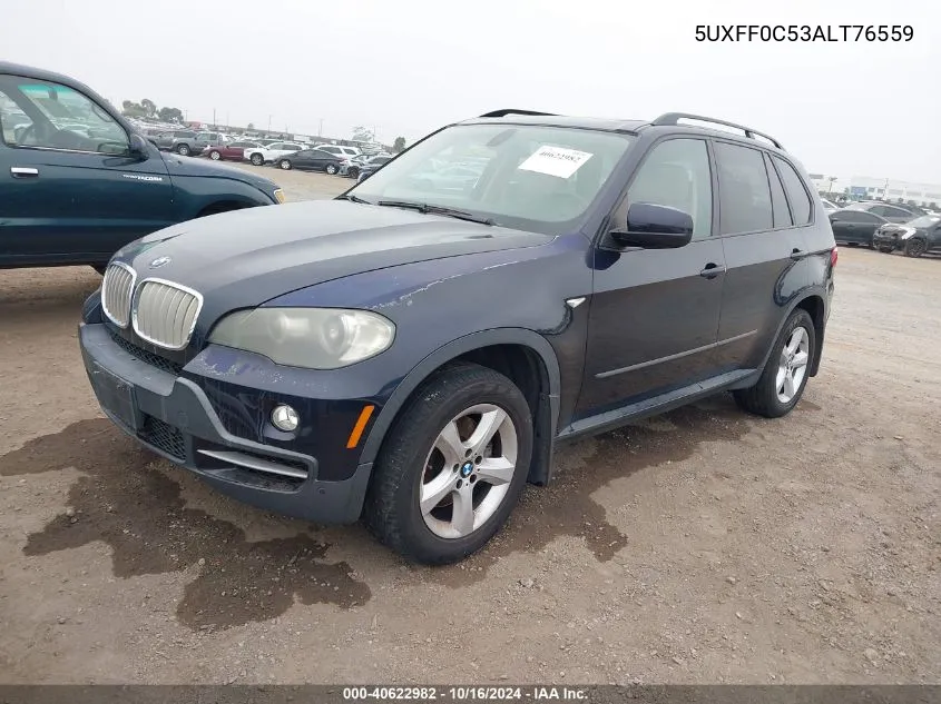 2010 BMW X5 xDrive35D VIN: 5UXFF0C53ALT76559 Lot: 40622982