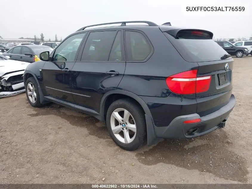 2010 BMW X5 xDrive35D VIN: 5UXFF0C53ALT76559 Lot: 40622982