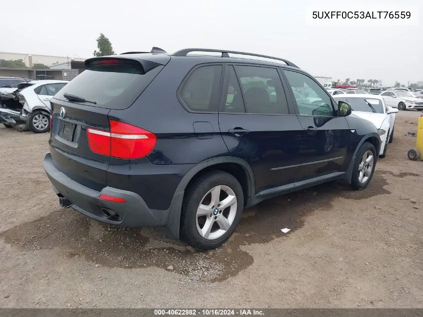 2010 BMW X5 xDrive35D VIN: 5UXFF0C53ALT76559 Lot: 40622982