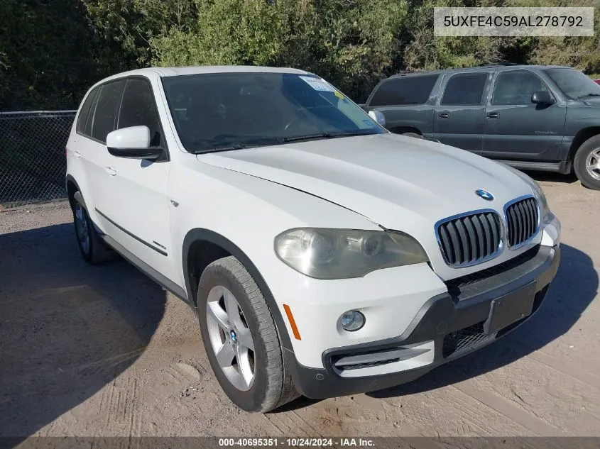 2010 BMW X5 xDrive30I VIN: 5UXFE4C59AL278792 Lot: 40695351