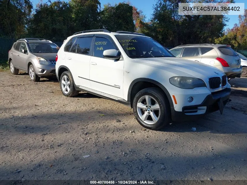 2010 BMW X5 xDrive30I VIN: 5UXFE4C57AL384402 Lot: 40700458