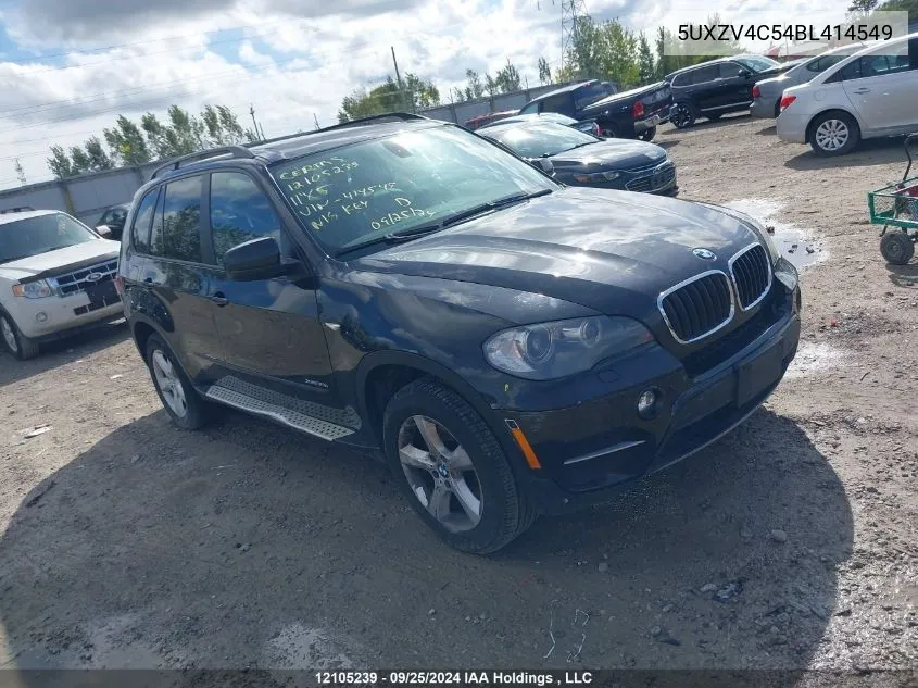 2011 BMW X5 VIN: 5UXZV4C54BL414549 Lot: 12105239