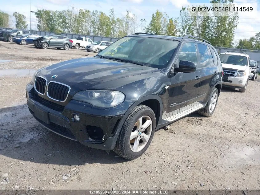 2011 BMW X5 VIN: 5UXZV4C54BL414549 Lot: 12105239