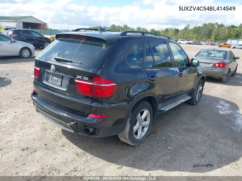 2011 BMW X5 VIN: 5UXZV4C54BL414549 Lot: 12105239