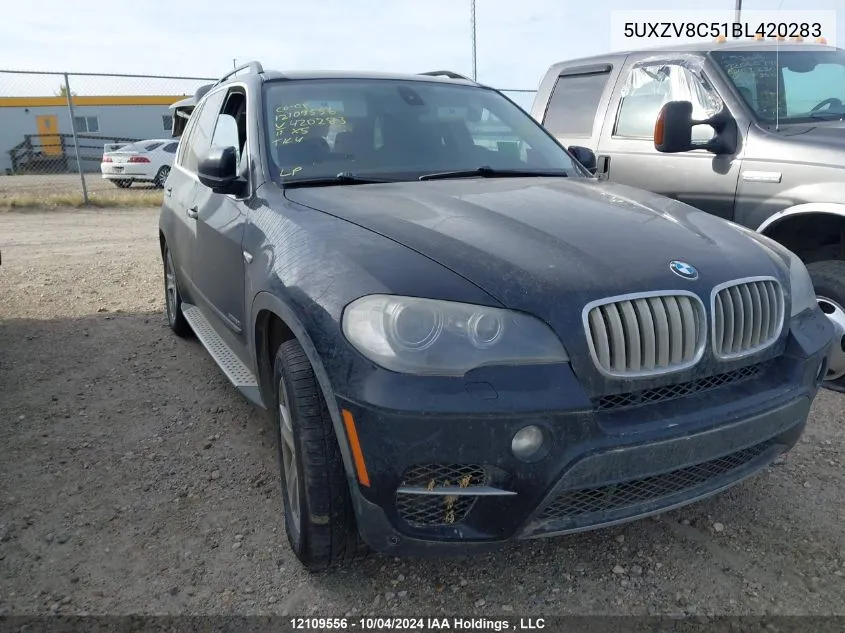 2011 BMW X5 VIN: 5UXZV8C51BL420283 Lot: 12109556