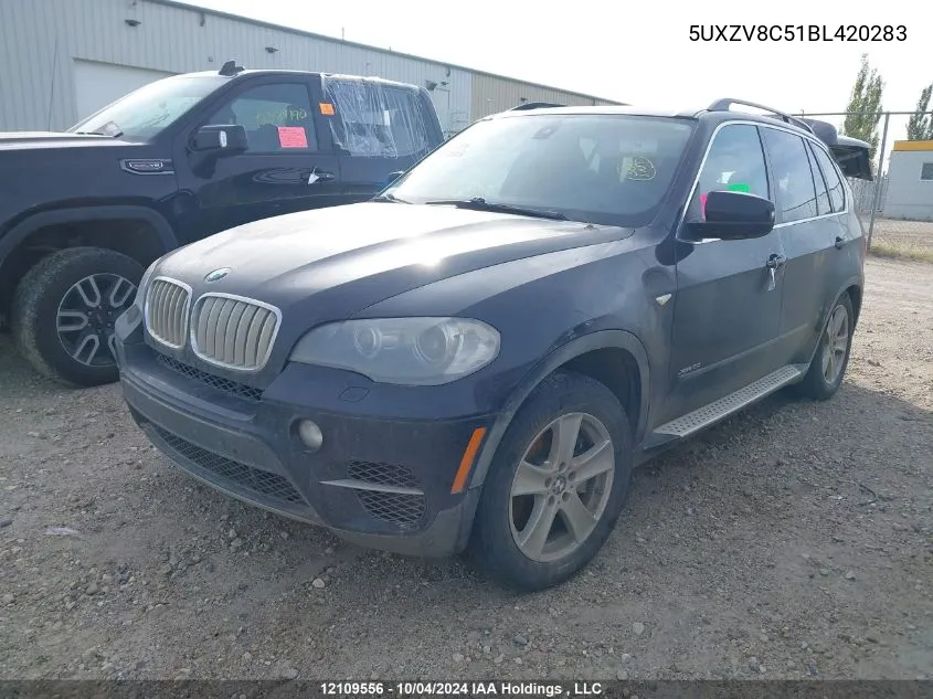 2011 BMW X5 VIN: 5UXZV8C51BL420283 Lot: 12109556