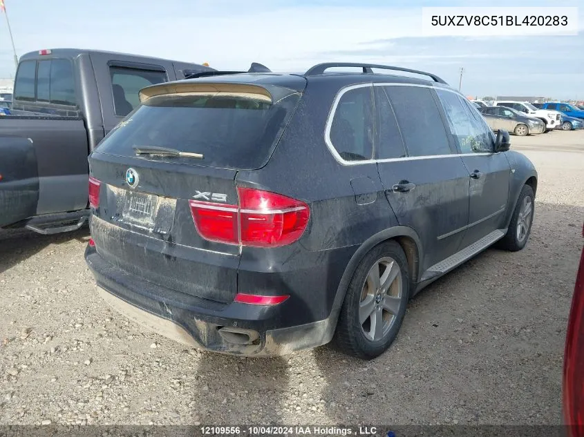 2011 BMW X5 VIN: 5UXZV8C51BL420283 Lot: 12109556