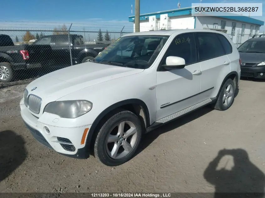 2011 BMW X5 VIN: 5UXZW0C52BL368287 Lot: 12113203