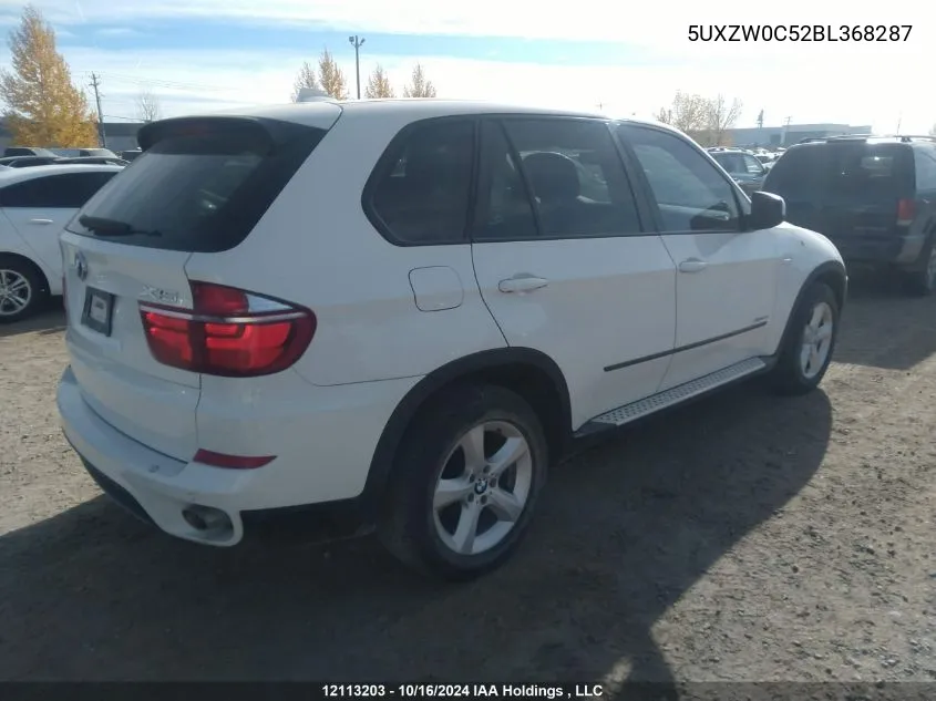 2011 BMW X5 VIN: 5UXZW0C52BL368287 Lot: 12113203