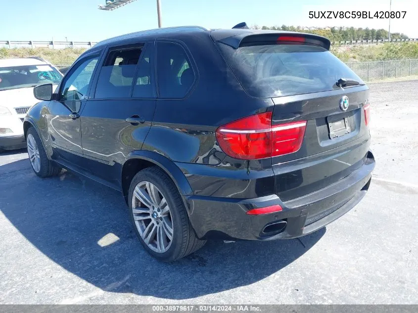 2011 BMW X5 xDrive50I VIN: 5UXZV8C59BL420807 Lot: 38979617