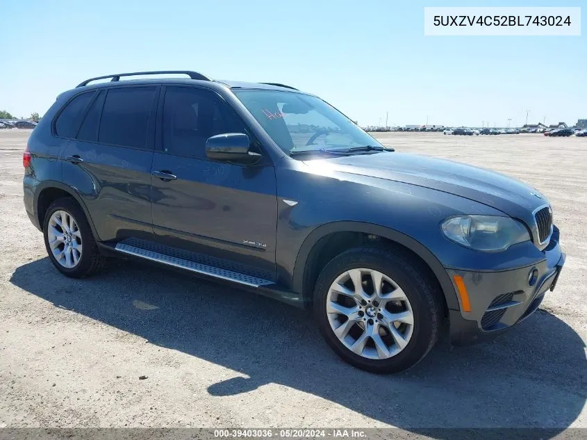 2011 BMW X5 xDrive35I/xDrive35I Premium/xDrive35I Sport Activity VIN: 5UXZV4C52BL743024 Lot: 39403036