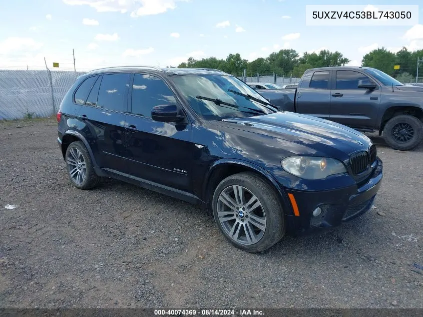 2011 BMW X5 xDrive35I VIN: 5UXZV4C53BL743050 Lot: 40074369