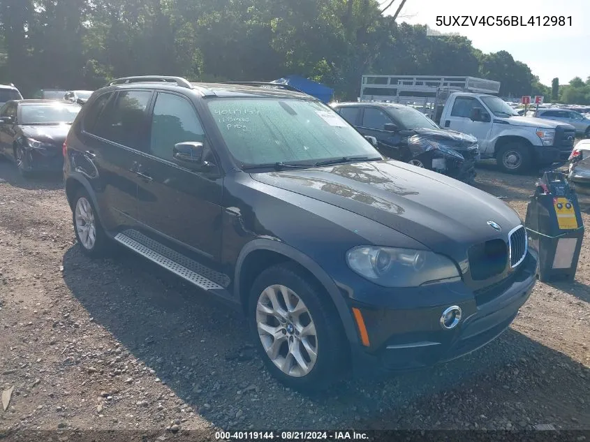 2011 BMW X5 xDrive35I VIN: 5UXZV4C56BL412981 Lot: 40119144