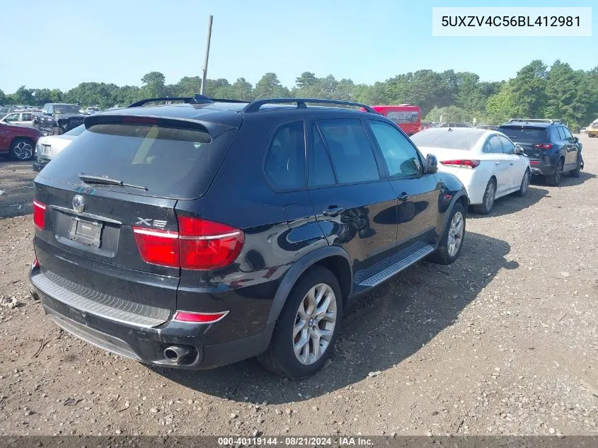 2011 BMW X5 xDrive35I VIN: 5UXZV4C56BL412981 Lot: 40119144