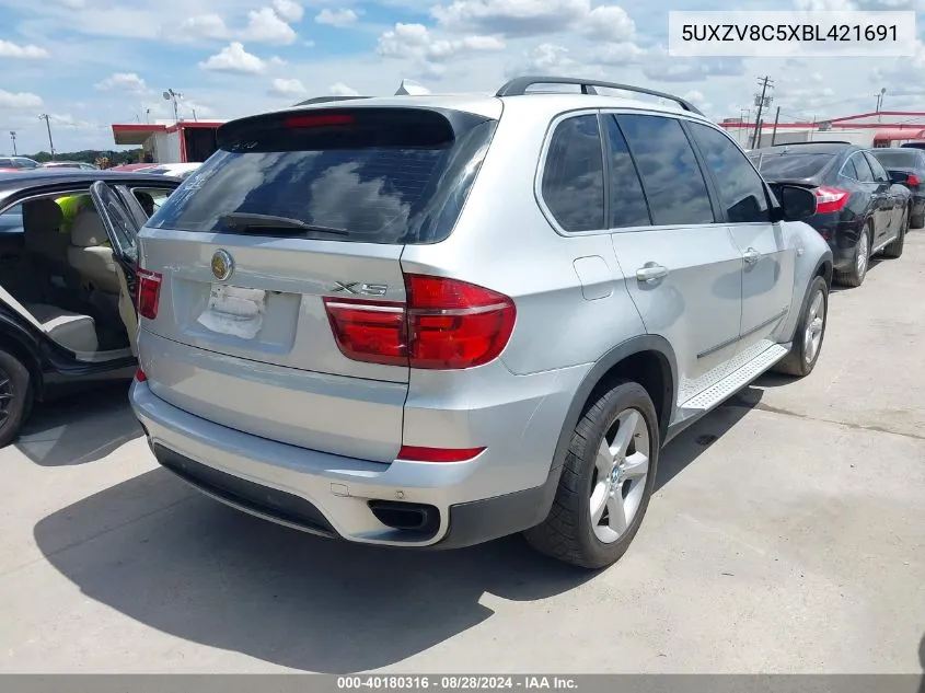 2011 BMW X5 xDrive50I VIN: 5UXZV8C5XBL421691 Lot: 40180316