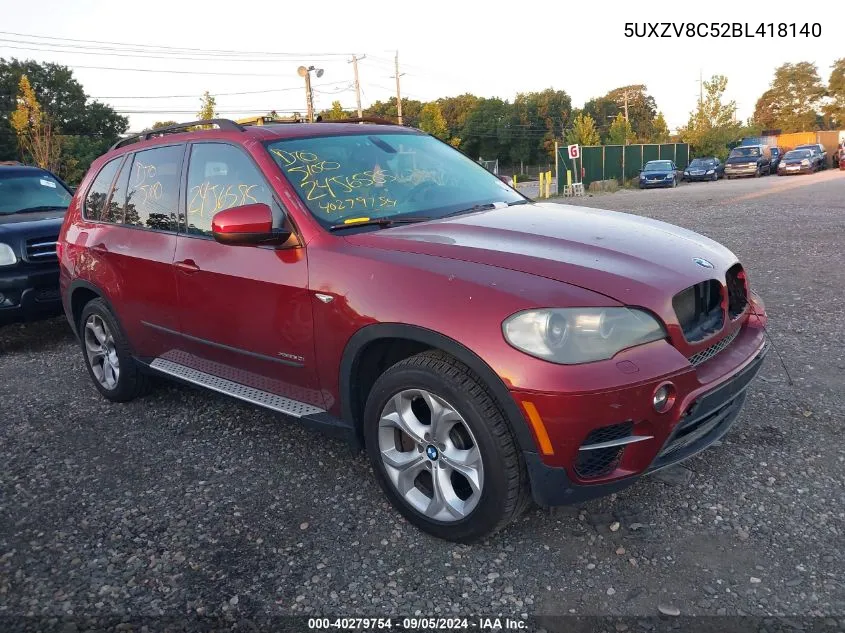 2011 BMW X5 xDrive50I VIN: 5UXZV8C52BL418140 Lot: 40279754