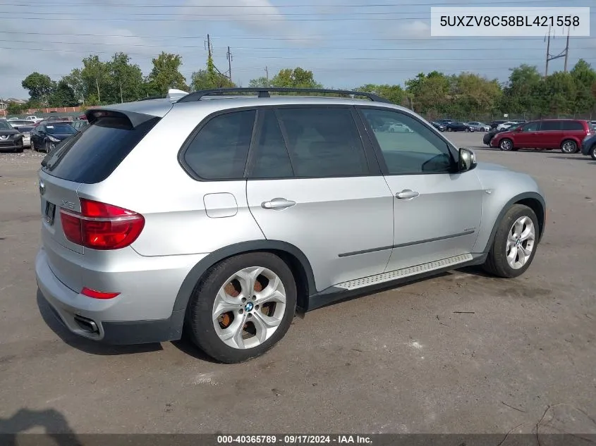 5UXZV8C58BL421558 2011 BMW X5 xDrive50I