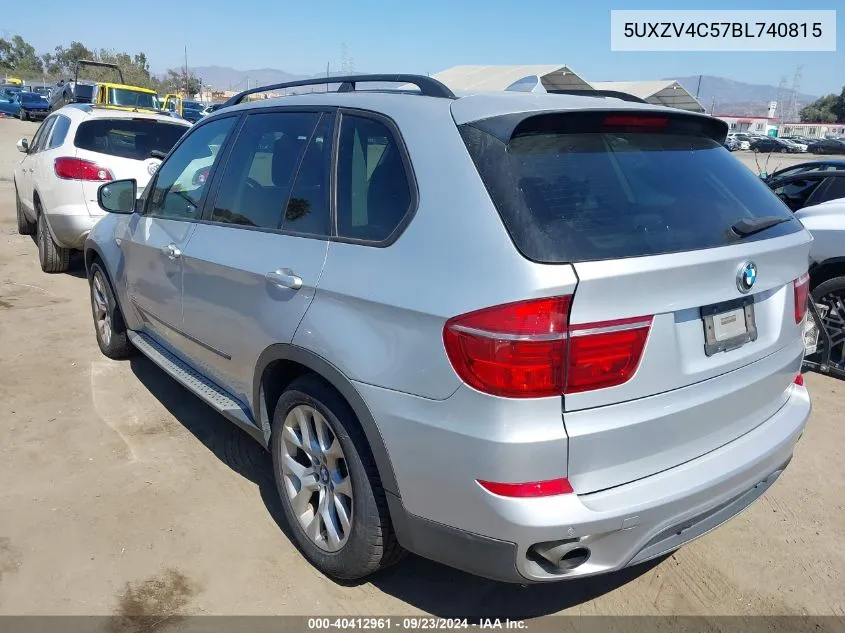 2011 BMW X5 xDrive35I VIN: 5UXZV4C57BL740815 Lot: 40412961