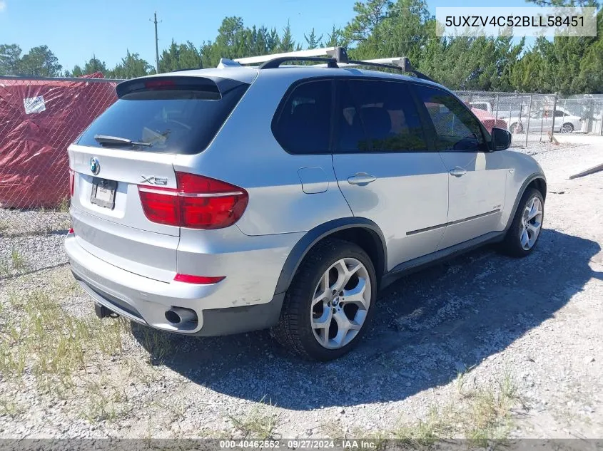 2011 BMW X5 xDrive35I/xDrive35I Premium/xDrive35I Sport Activity VIN: 5UXZV4C52BLL58451 Lot: 40462552