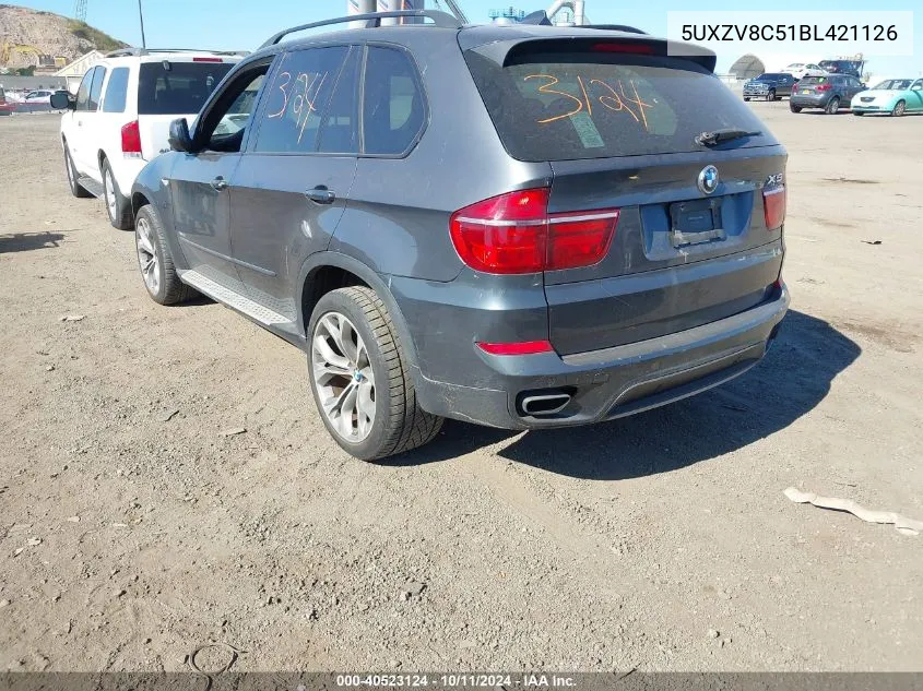 2011 BMW X5 xDrive50I VIN: 5UXZV8C51BL421126 Lot: 40523124