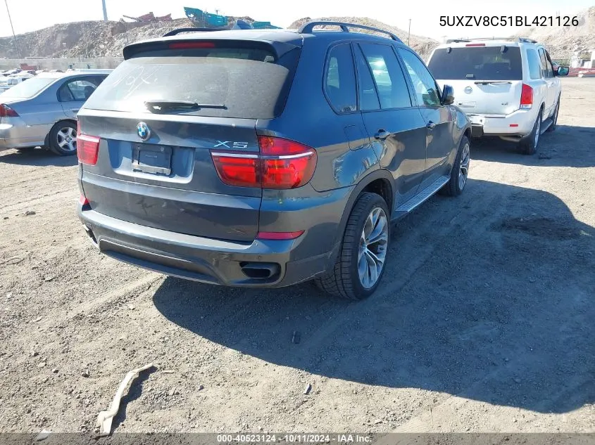 2011 BMW X5 xDrive50I VIN: 5UXZV8C51BL421126 Lot: 40523124