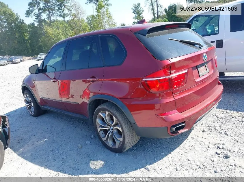 2011 BMW X5 xDrive50I VIN: 5UXZV8C59BL421603 Lot: 40539267