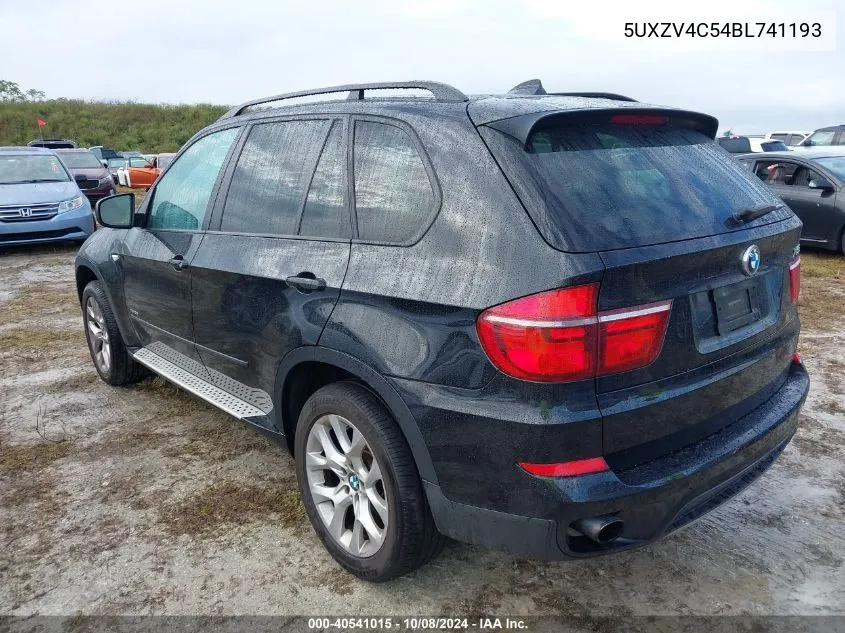 2011 BMW X5 xDrive35I VIN: 5UXZV4C54BL741193 Lot: 40541015