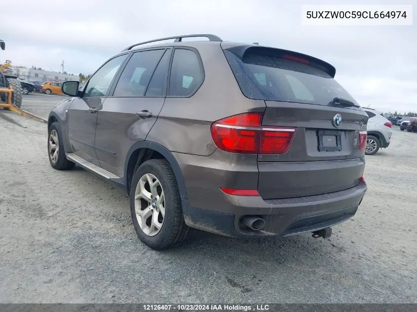 2012 BMW X5 VIN: 5UXZW0C59CL664974 Lot: 12126407