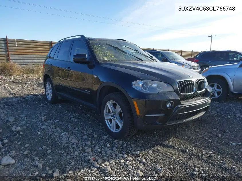 2012 BMW X5 VIN: 5UXZV4C53CL766748 Lot: 12131708