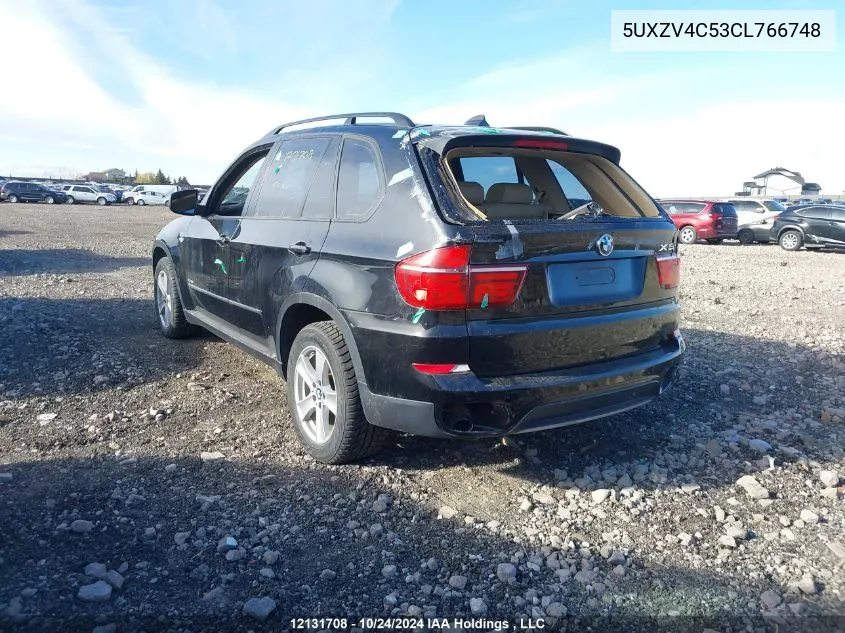 2012 BMW X5 VIN: 5UXZV4C53CL766748 Lot: 12131708