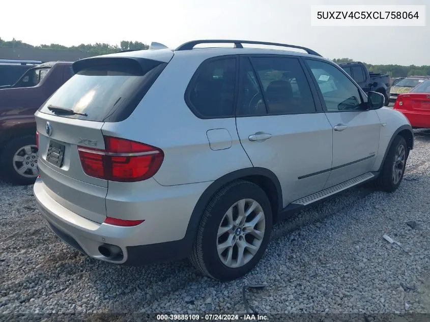 2012 BMW X5 xDrive35I/xDrive35I Premium/xDrive35I Sport Activity VIN: 5UXZV4C5XCL758064 Lot: 39885109