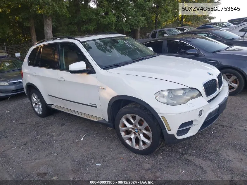 2012 BMW X5 xDrive35I/xDrive35I Premium/xDrive35I Sport Activity VIN: 5UXZV4C55CL753645 Lot: 40093905