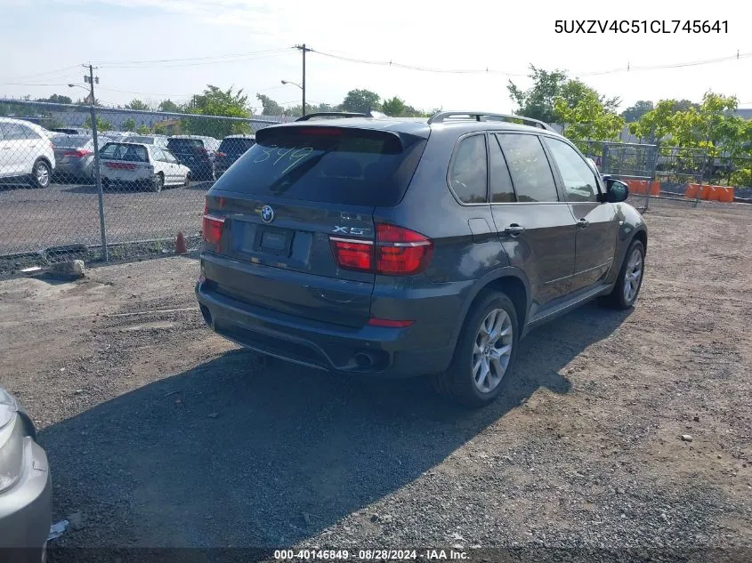 2012 BMW X5 xDrive35I/xDrive35I Premium/xDrive35I Sport Activity VIN: 5UXZV4C51CL745641 Lot: 40146849