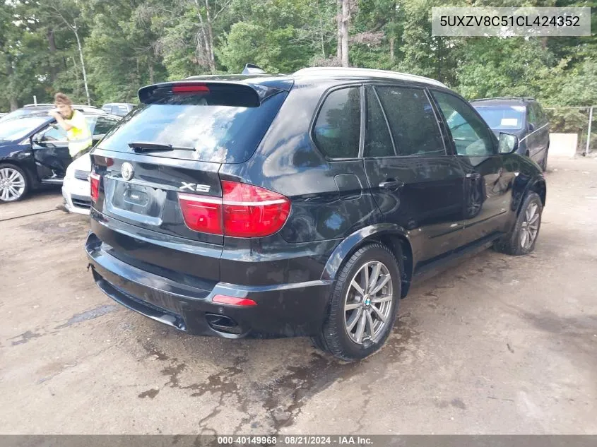 2012 BMW X5 xDrive50I VIN: 5UXZV8C51CL424352 Lot: 40149968