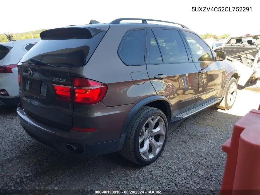 2012 BMW X5 xDrive35I/xDrive35I Premium/xDrive35I Sport Activity VIN: 5UXZV4C52CL752291 Lot: 40193916