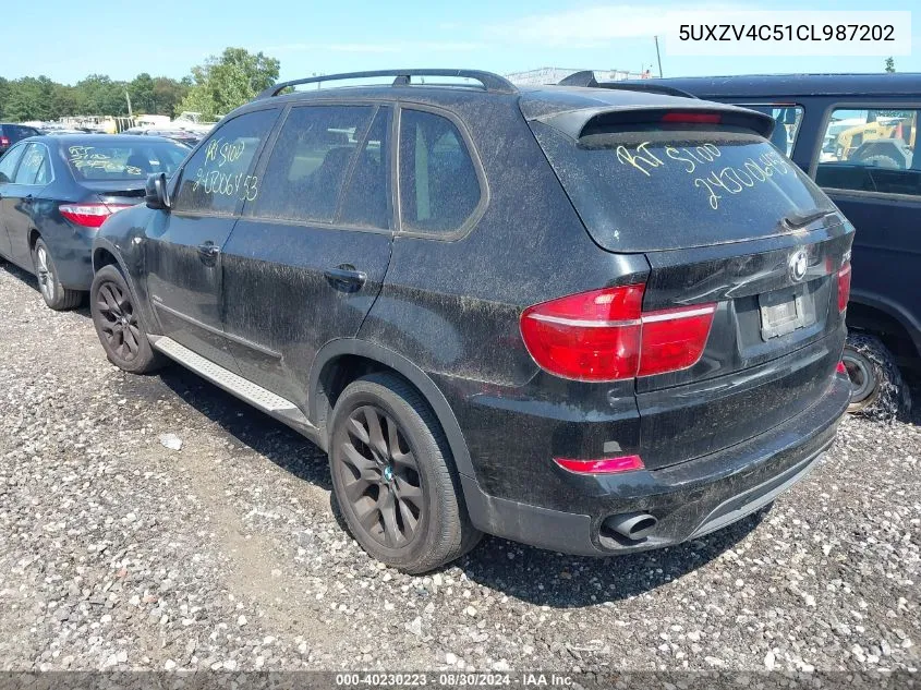 2012 BMW X5 xDrive35I/xDrive35I Premium/xDrive35I Sport Activity VIN: 5UXZV4C51CL987202 Lot: 40230223