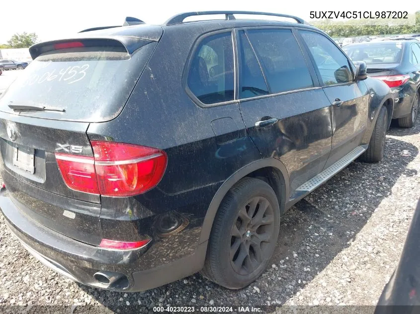 2012 BMW X5 xDrive35I/xDrive35I Premium/xDrive35I Sport Activity VIN: 5UXZV4C51CL987202 Lot: 40230223