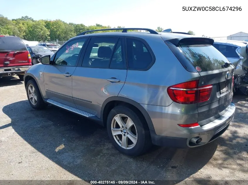 2012 BMW X5 xDrive35D VIN: 5UXZW0C58CL674296 Lot: 40275145